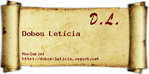 Dobos Letícia névjegykártya